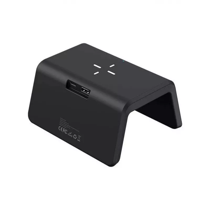 Carregador sem fios Havit W320 preto carregamento rápido compatível com USB