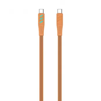 Cabo de carregamento Havit CB6254 USB Type-C para USB Type-C 1 m laranja