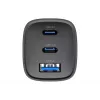 Carregador de viagem Havit UC20 GaN de três portas 65 W preto
