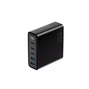 HAVIT Carregador de viagem UCLE004 EU 140W Cinco portas GaN Preto