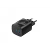 Havit UC132 EU Carregador GaN 22W de duas portas com carregamento sem fios preto