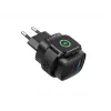 Havit UC132 EU Carregador GaN 22W de duas portas com carregamento sem fios preto
