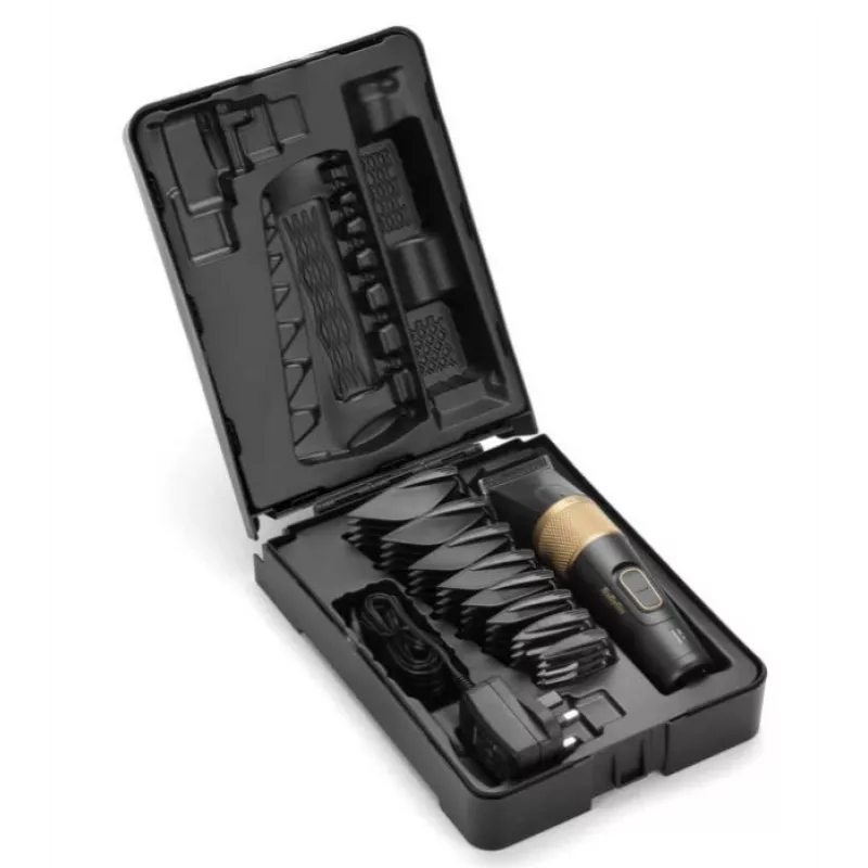Aparador de cabelo BaByliss E987E Gold Granite – bateria Li-Ion recarregável, 8 níveis de comprimento, 0,6 mm – 28 mm, à prova de água