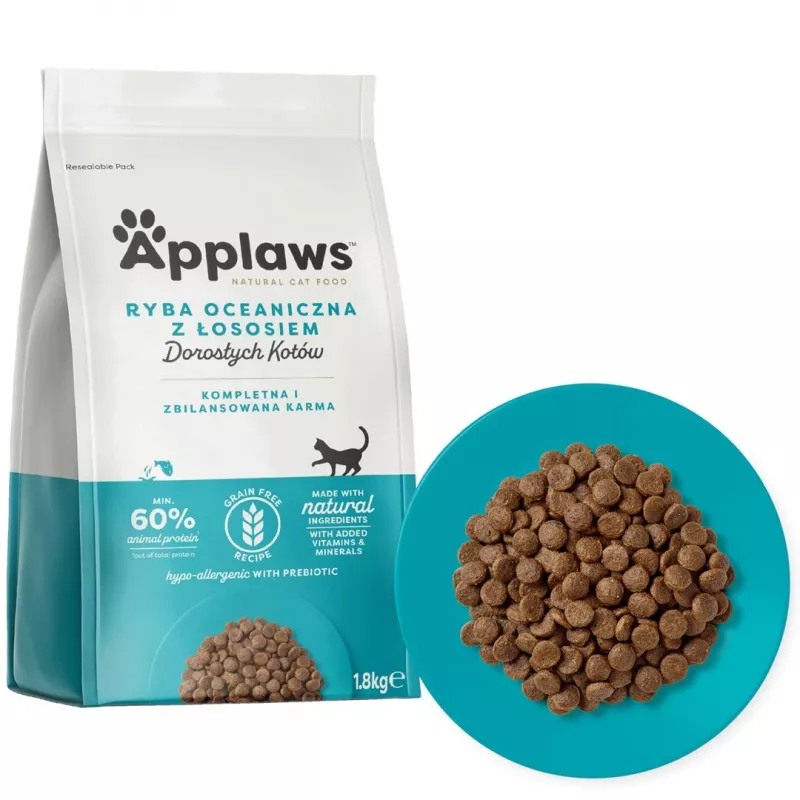 APPLAWS Adult Ocean fish with salmon - Alimento seco para gatos - 1,8kg