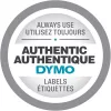 DYMO D1 fita de etiquetas de nylon S0718050, 19 mm x 3,5 m, preto sobre branco