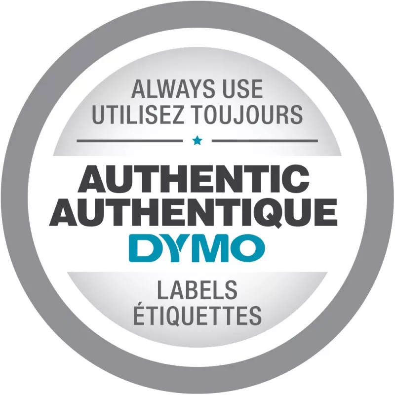 DYMO D1 fita de etiquetas de nylon S0718050, 19 mm x 3,5 m, preto sobre branco