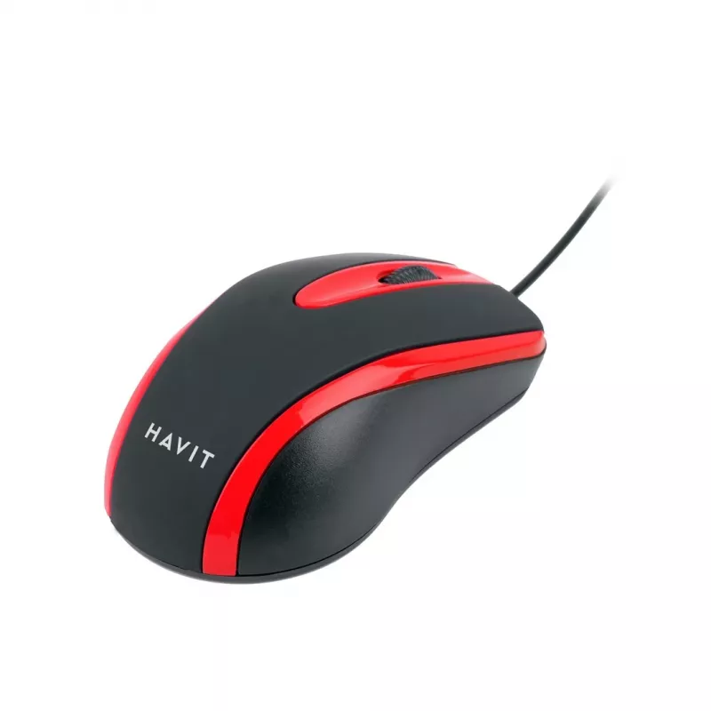 Havit HV-MS753 – rato de computador universal, vermelho e preto