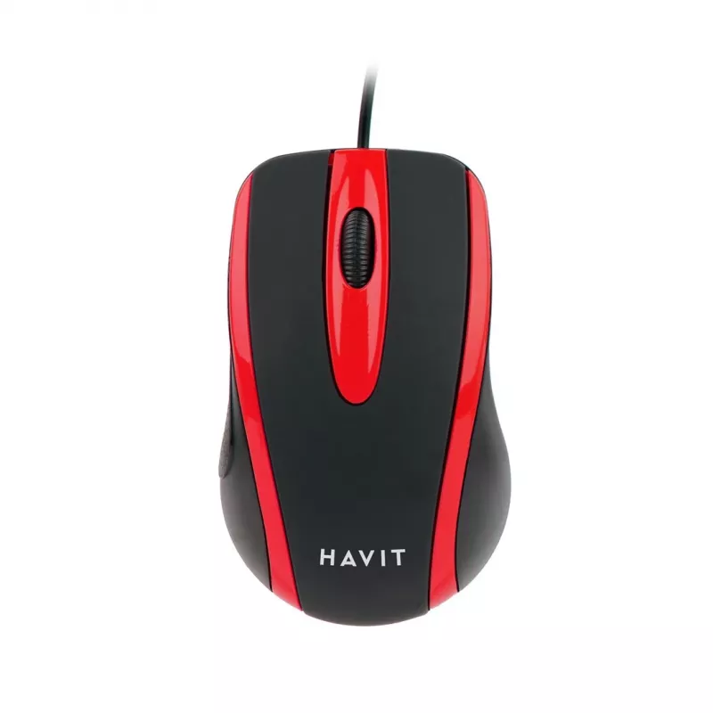 Havit HV-MS753 – rato de computador universal, vermelho e preto