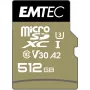 Cartão de memória Emtec 512GB MicroSDXC UHS-I ECMSDM512GXC10SP
