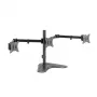 Suporte para três monitores LOGILINK BP0174 17-27 polegadas, comprimento do braço 658 mm cada, com suporte para smartphone, alumínio