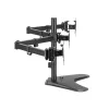 Suporte para três monitores LOGILINK BP0174 17-27 polegadas, comprimento do braço 658 mm cada, com suporte para smartphone, alumínio