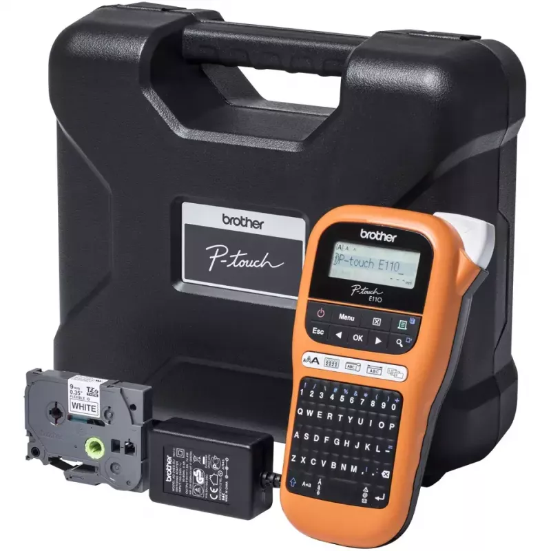 Impressora de etiquetas Brother PT-E110VP transferência térmica cor 180 x 180 DPI 20 mm/s TZe QWERTY