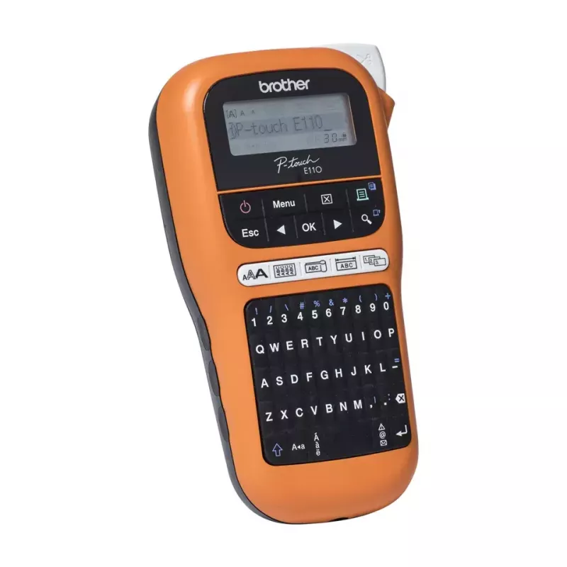 Impressora de etiquetas Brother PT-E110VP transferência térmica cor 180 x 180 DPI 20 mm/s TZe QWERTY