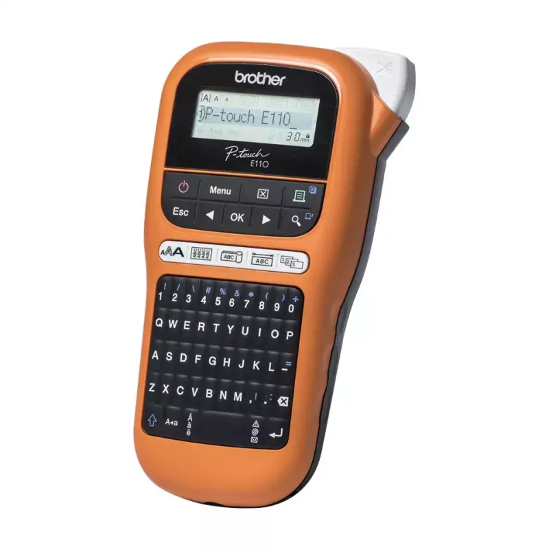 Impressora de etiquetas Brother PT-E110VP transferência térmica cor 180 x 180 DPI 20 mm/s TZe QWERTY
