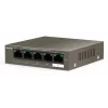 Tenda TEF1105-4-63W Comutador de rede não gerido Fast Ethernet (10/100) Power over Ethernet (PoE) Secretária/Montagem na parede Cinzento