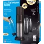 Máquina de bebidas SODASTREAM DUO preto aço inoxidável — gaseificador de água para casa