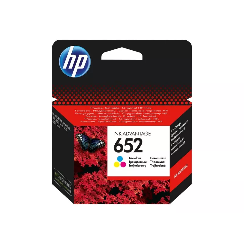 HP 652 cartucho original Ink Advantage tricolor
