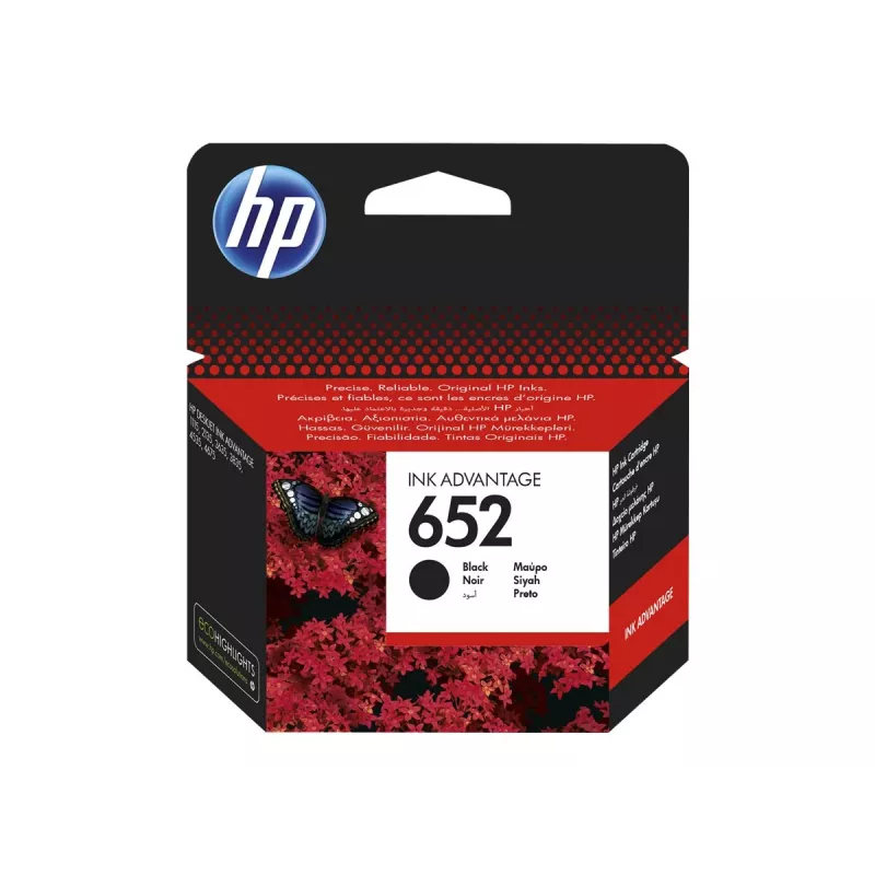 HP 652 cartucho original Ink Advantage preto