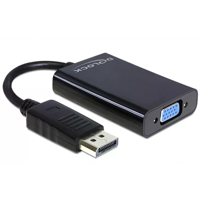 Adaptador Delock ficha DisplayPort > conector fêmea VGA 15 pinos - adaptador DisplayPort - DisplayPort (M)