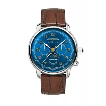 Relógio Zeppelin Mediterranee 96363 42mm preto