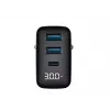 Carregador HAVIT UCLE001 EU GaN três portas 30 W preto — carregador USB compacto com 3 ligações