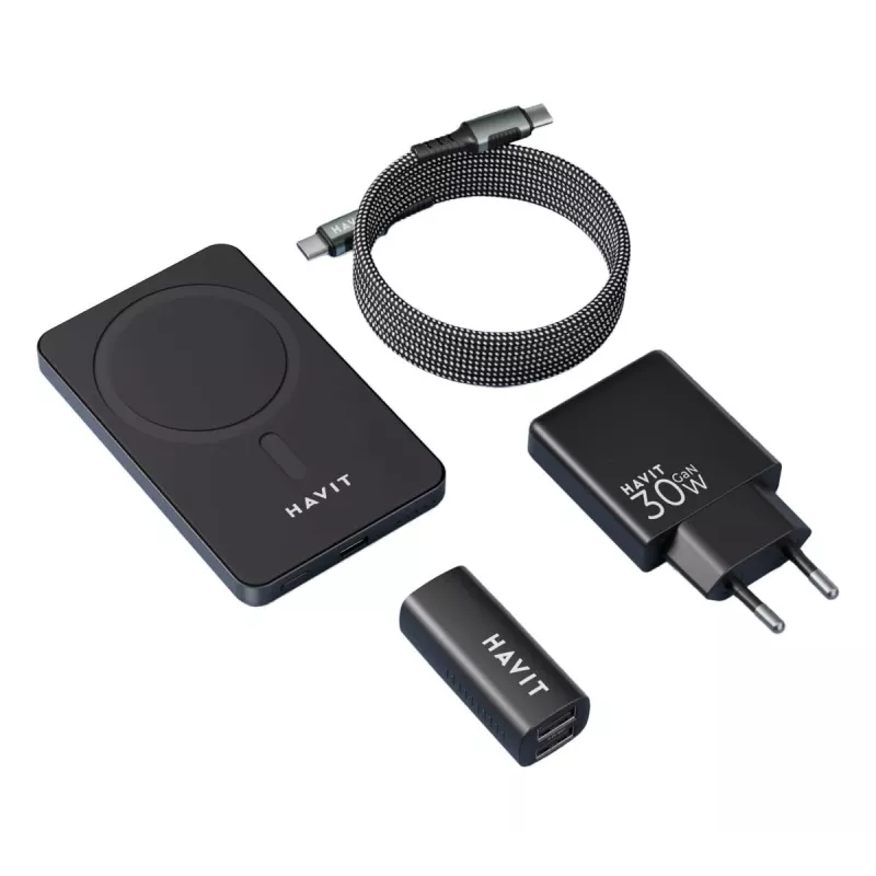 Conjunto de carregamento HAVIT 2024 conjunto de oferta EU – conjunto de carregamento multifunções para dispositivos portáteis