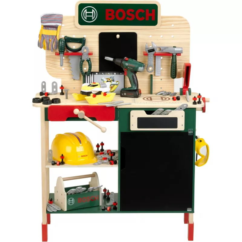 Bancada de trabalho Bosch em madeira (MDF) da Theo Klein 8734