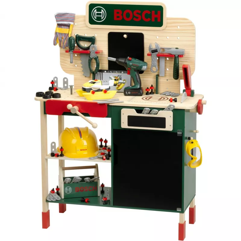 Bancada de trabalho Bosch em madeira (MDF) da Theo Klein 8734