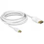 Cabo DisplayPort DeLOCK 83483 Mini DisplayPort 3 m branco