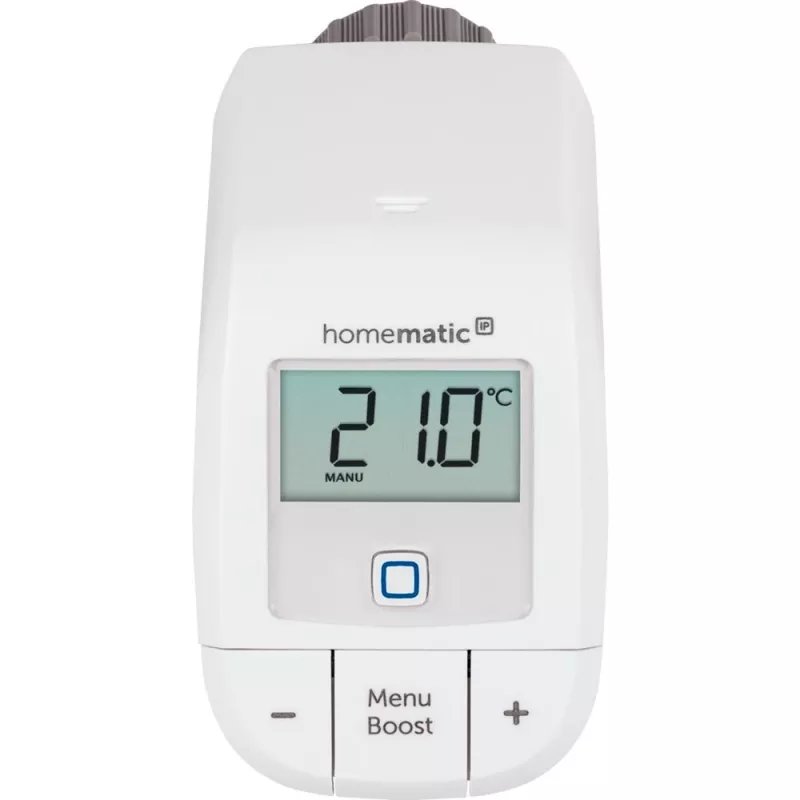 Termostato de radiador Smart Home Basic (HmIP-eTRV-B), termostato de aquecimento branco, pack de 3