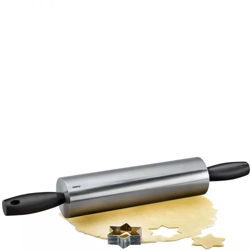 Rolo da massa GEFU 14631 aço inoxidável superfície lisa 70 mm