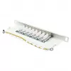 Patch panel 25,40cm (10) Cat. 6, 8 portas, 0,5 U, STP blindado, abertura sem ferramentas, branco puro (RAL9010), Good (GC-N0125)