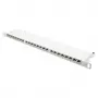 Patch panel 48,30cm (19) Cat. 6A, 24 portas, 0,5 U, STP blindado, abertura sem ferramentas, branco puro (RAL9010), Go (GC-N0143)