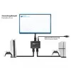 Alcasa Comutador HDMI - HDMI - Preto - Metal - 7680 x 4320 - Dados - Dourado (GC-M0261)
