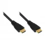 Cabo HDMI® de alta velocidade com Ethernet, 4K*2K, fichas banhadas a ouro 24K e contactos de cobre incl. proteção de bloqueio, OFC, preto, 10m, Good Connections (
