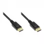 Good Connections Cabo de ligação DisplayPort 1.2 - macho incl. proteção de bloqueio - banhado a ouro - preto - 7,5m