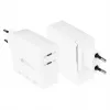 Good Connections GC Carregador rápido USB 140W tecnologia GaN, 2x USB-C, PD 3.1, QC 5.0, PPS branco -• Carregador rápido USB 140W• para smartphones