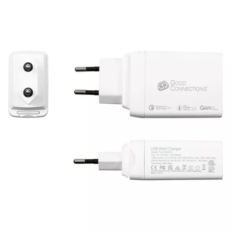 Alcasa PCA-W007W Carregador para dispositivos móveis universal branco AC carregador rápido para interiores (PCA-W007W)