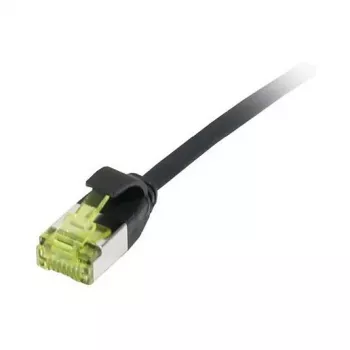 Cabo de patch RJ45, CAT6A 500MHz, 0,5m, preto, U/FTP, cabo redondo Slimline d=3,8mm, TPE/LSZH(Superflex), AWG32, com cabo bruto Cat.7, Synergy 21 (S217312V3)