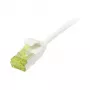 Cabo de rede RJ45, CAT6A 500 MHz, 10 m, branco, U/FTP, slimline redondo d=3,8 mm, TPE/LSZH (Superflex), AWG32, com cabo bruto Cat.7, Synergy 21 (S217329V3)