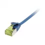 Cabo de rede RJ45, CAT6A 500 MHz, 0,5 m, azul, U/FTP, slimline redondo d=3,8 mm, TPE/LSZH (Superflex), AWG32, com cabo bruto Cat.7, Synergy 21 (S217332V3)
