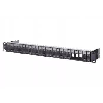 METZ CONNECT BTR E-DAT C6A módulo 24 portas 180°M - patch panel - preto - 1U - 24 portas (130920-BK-E)