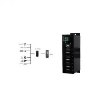 Hub USB EXSYS 7 portas 480 Mbit/s preto