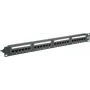 Patch panel - montagem em rack - CAT 6a - UTP - RJ-45 X 24 - preto - 48,3 cm (1 polegada)