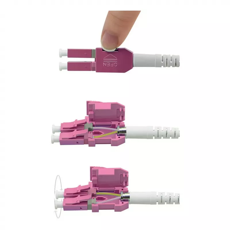 ROLINE cabo de fibra ótica UNIBOOT multimodo 50/125µm OM4 LC duplex 5m - cabo - fibra multimodo