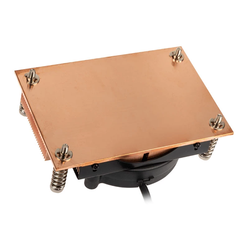 Arrefecedor de CPU a ar Akasa AK-CC1109BP01 com ventoinha de 77 mm, Dual Ball Bearing, socket AM4, preto/cobre