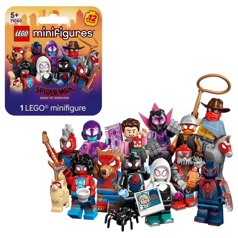 71050 Minifiguras Spider-Man: Across the Spider-Verse, brinquedo de construção artigo sortido, uma figura