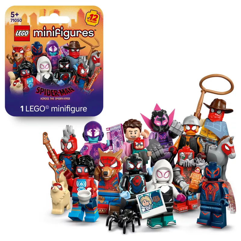 71050 Minifiguras Spider-Man: Across the Spider-Verse, brinquedo de construção artigo sortido, uma figura