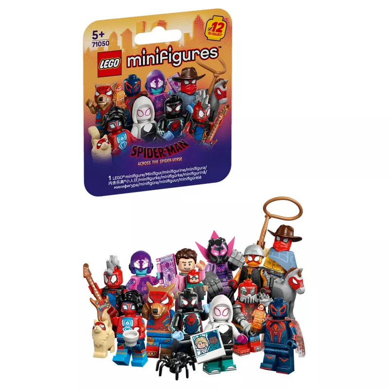71050 Minifiguras Spider-Man: Across the Spider-Verse, brinquedo de construção artigo sortido, uma figura
