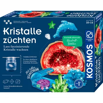 Cultivar cristais, kit de experiências